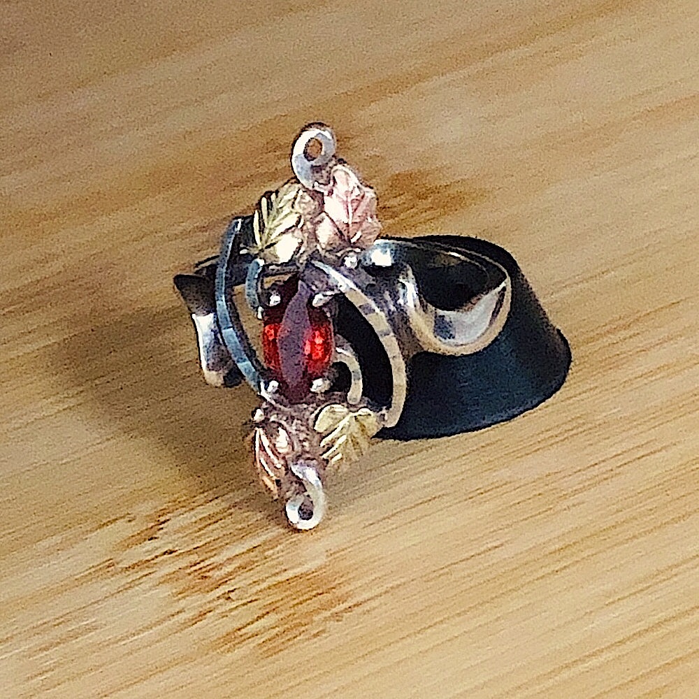 $165 12K Gold & Sterling Black Hills Gold Estate Ring Size 7 & 1/4 C.CO.STER12K - Picture 4 of 9